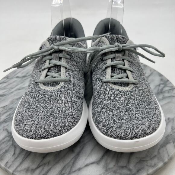 Kizik Womens 8.5 Shoes Grey Madrid Eco Knit Sneakers Lace Up Low Top Comfort - Picture 3 of 13